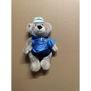 Masters Tournament Plush Teddy Bear Kids 12in Tan Excellent 2022 Golf Souvenir